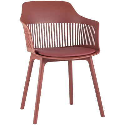 Стул Crocus Chair Терракотовый цвет Подушка эко-кожа