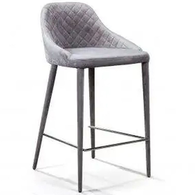 Стул Douglas Rhombus Bar stool Серый Велюр