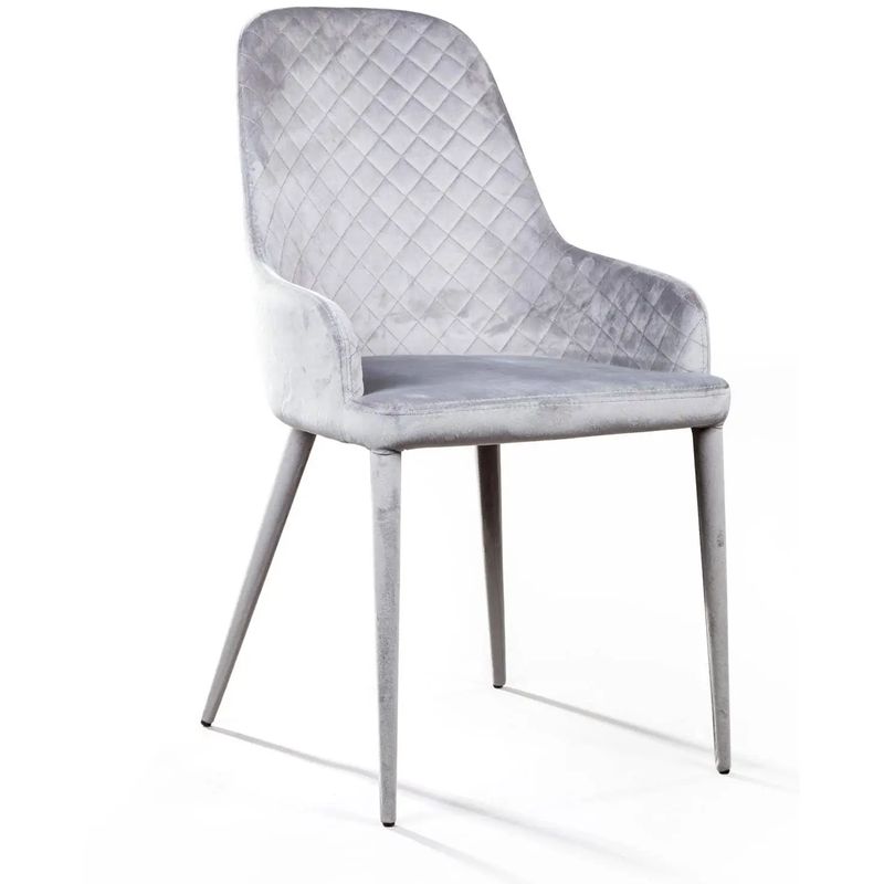 Стул Douglas Rhombus Chair Серый Велюр