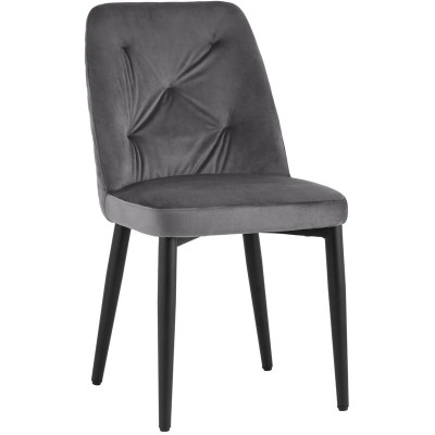 Стул Emma Chair Серый Велюр