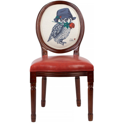 Стул French Owl with a rose