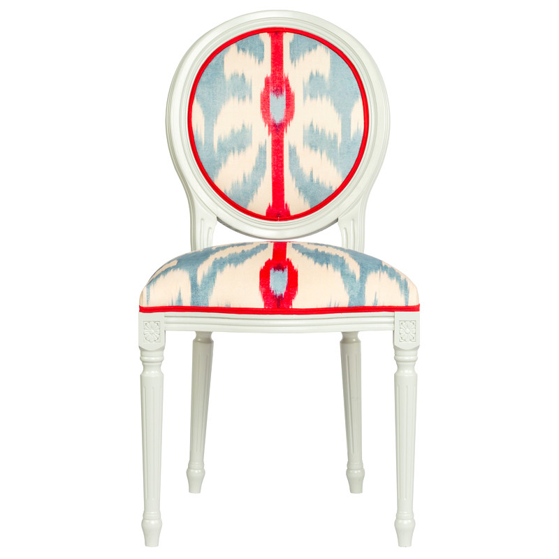 Стул Ikat Pattern с белым основанием