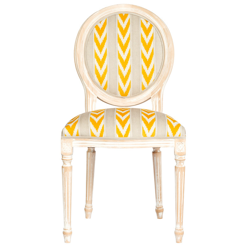 Стул Ikat Pattern с желтым узором