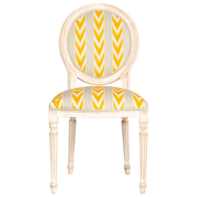 Стул Ikat Pattern с желтым узором