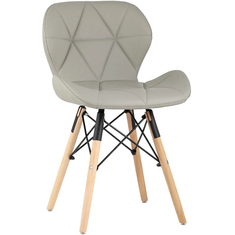 Стул Jeroen Chair Серая Экокожа