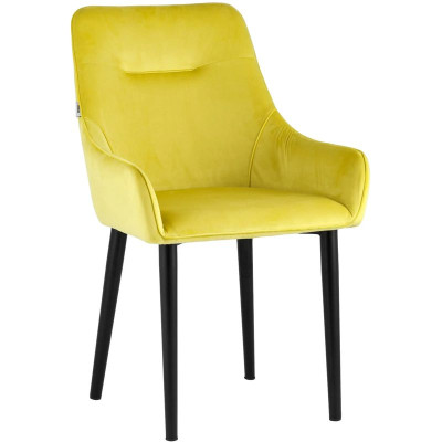 Стул Joan Chair Желтый Велюр