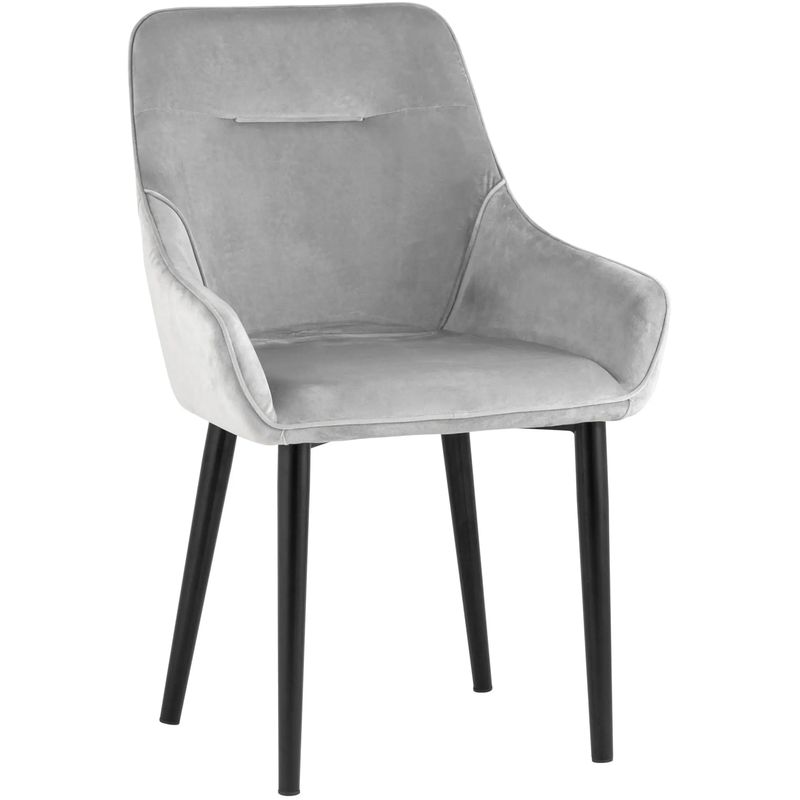 Стул Joan Chair Светло-Серый Велюр