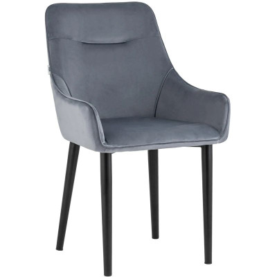 Стул Joan Chair Серый-Голубой Велюр