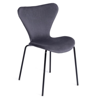 Стул Julissa Grey-Blue Chair флок