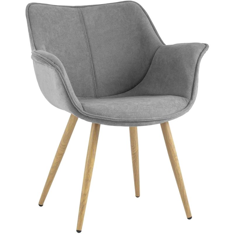 Стул Mason Chair Серый Ножки светлое дерево