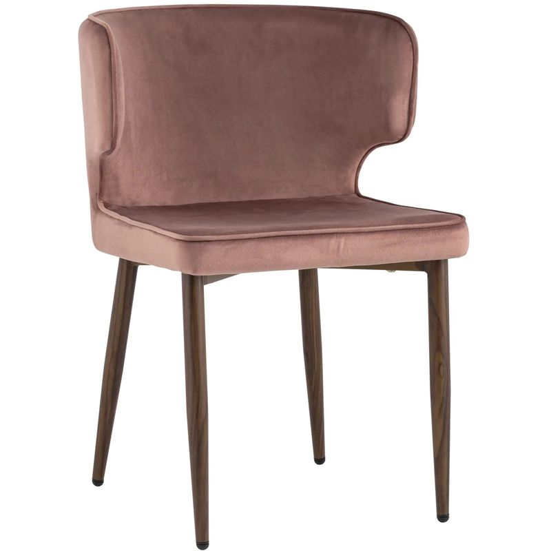 Стул Mateo Chair Пыльнно-Розовый Велюр