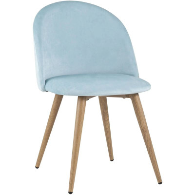 Стул Miruna Chair II Светло-Голубой Велюр