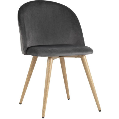 Стул Miruna Chair II Серый Велюр