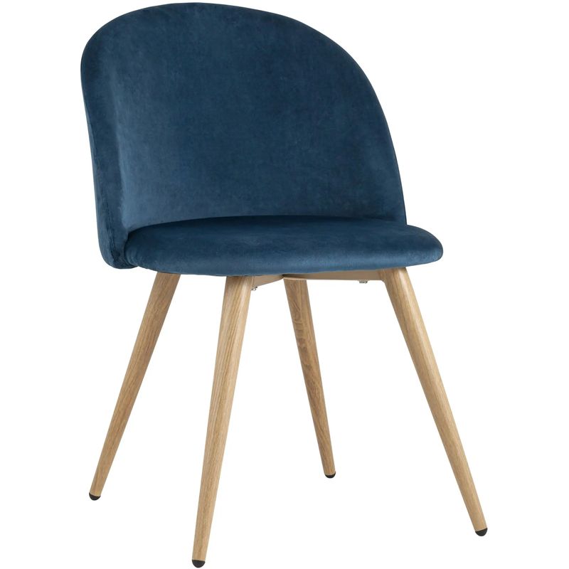 Стул Miruna Chair II Синий Велюр