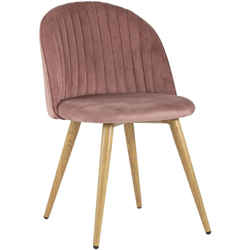 Стул Miruna Chair Пыльно-Розовый Велюр