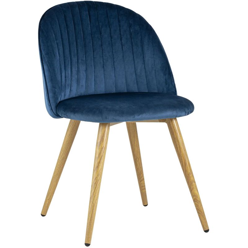 Стул Miruna Chair Синий Велюр