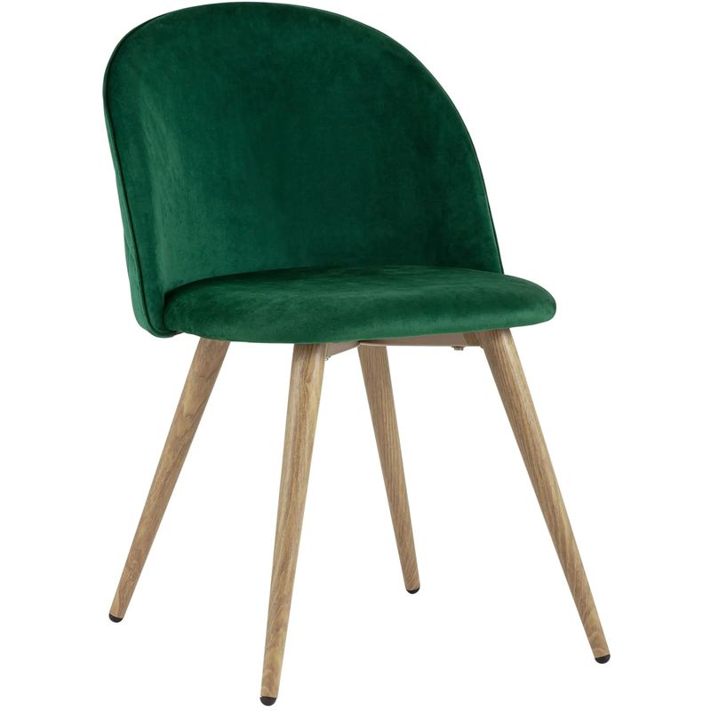 Стул Miruna Chair Спинка Ромбы Зеленый Велюр
