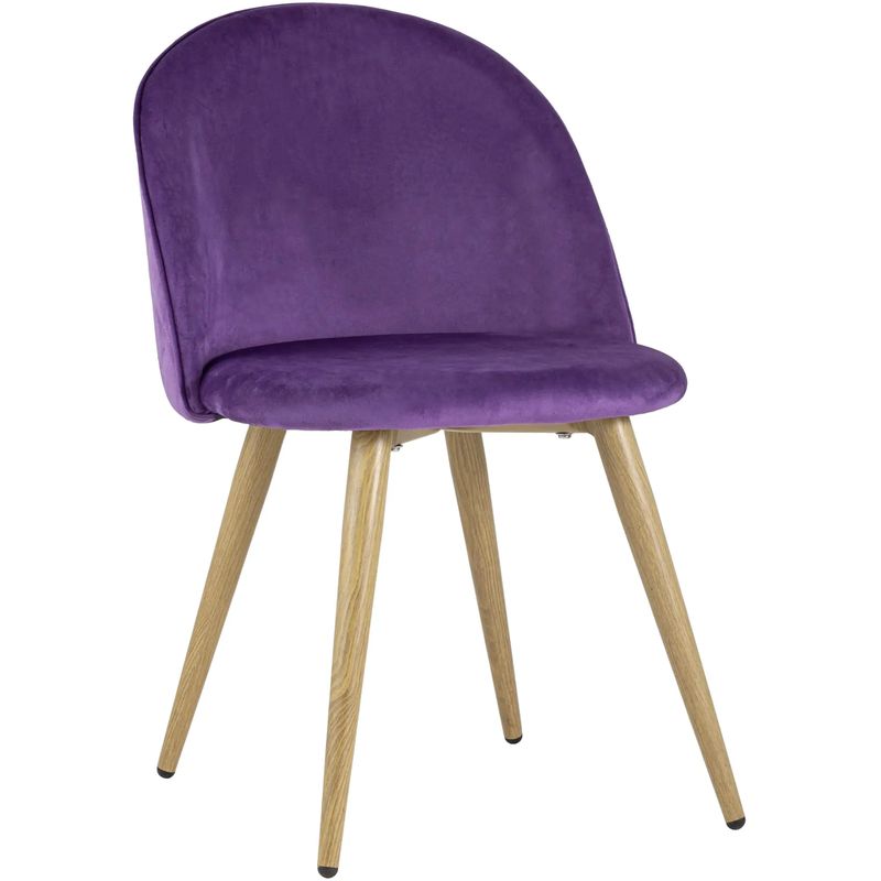 Стул Miruna Chair Спинка Ромбы Лиловый Велюр
