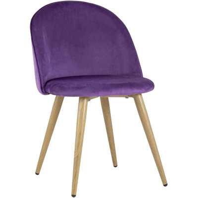 Стул Miruna Chair Спинка Ромбы Лиловый Велюр