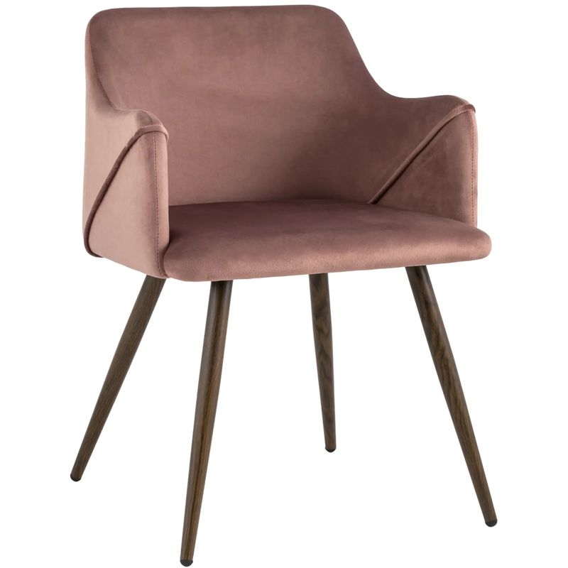 Стул Monarch Chair Пепельно-Розовый Велюр