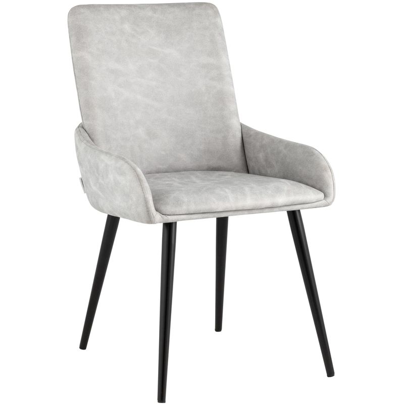Стул Munchen Chair Светло-Серая Искусственная Замша