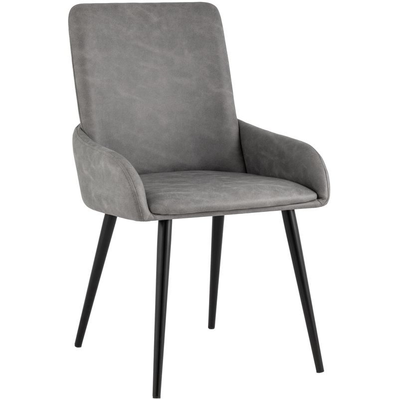 Стул Munchen Chair Серая Искусственная Замша