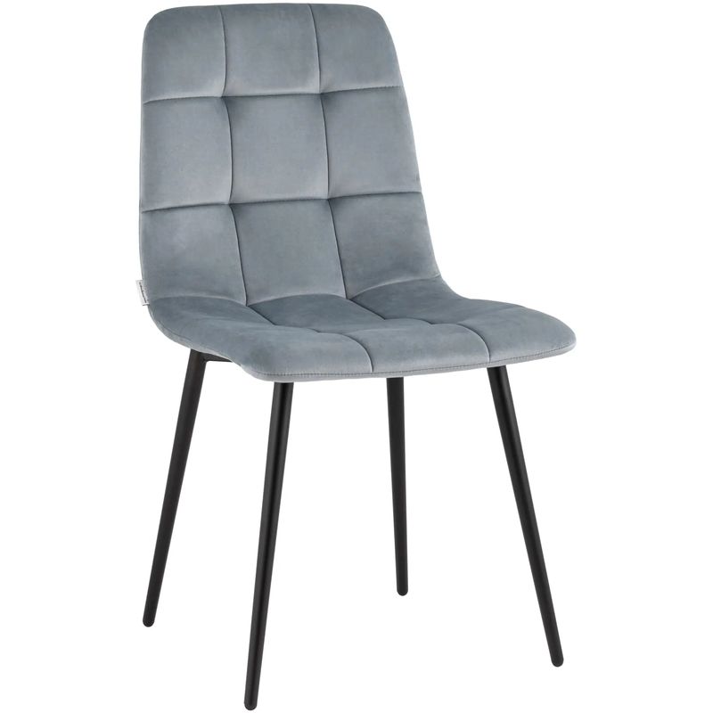 Стул NANCY Chair Серо-Голубой Велюр