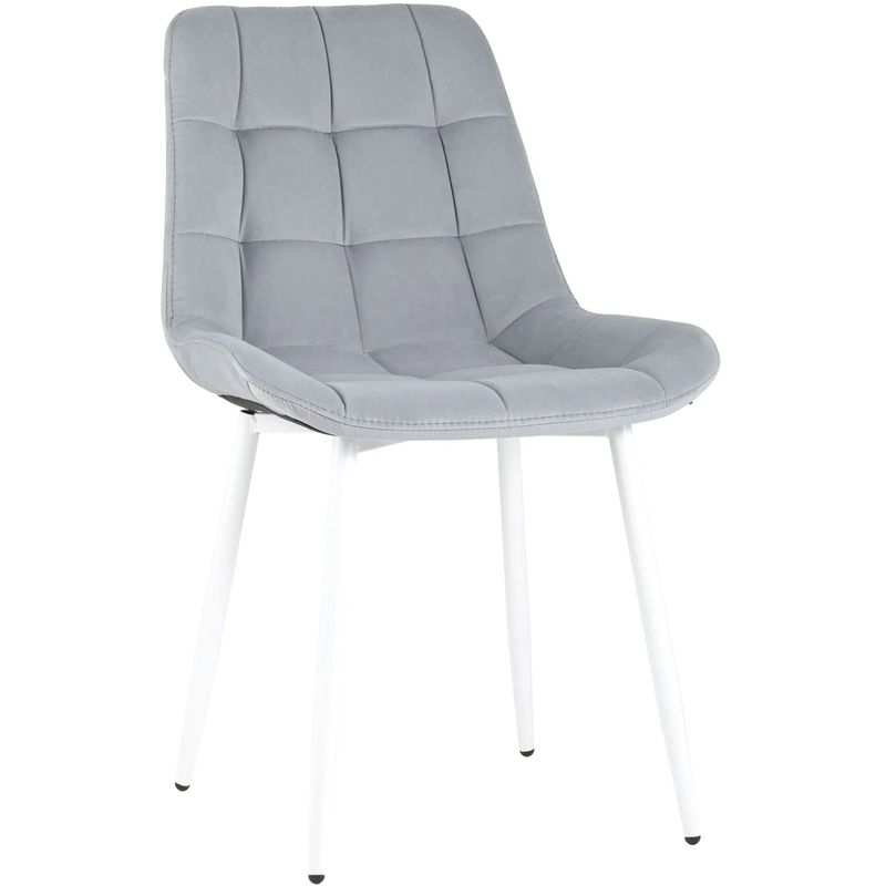 Стул NANCY Chair Серый Цвет Белые Ножки
