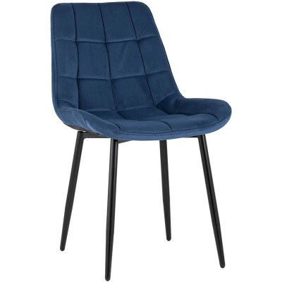 Стул NANCY Chair Синий Цвет Черные Ножки