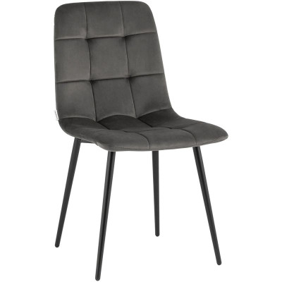 Стул NANCY Chair Темно-Серый Велюр