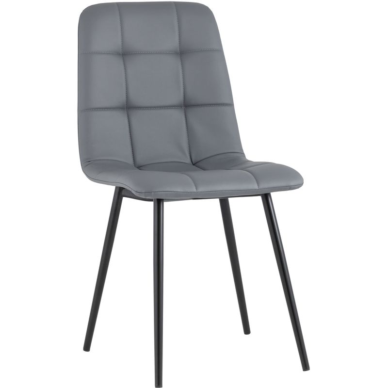 Стул NANCY S Chair Серая Экокожа