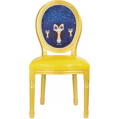 Стул Night owls with yellow design