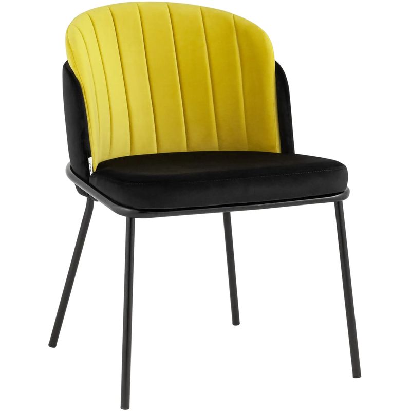 Стул Penelope Chair Желтый Цвет Металлические Ножки