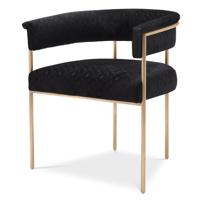 Стул Philipp Plein Dining Chair Monogram Чёрный