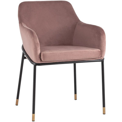 Стул Sandra Chair Пыльно-Розовый Велюр