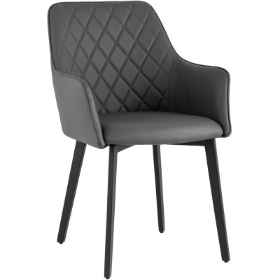 Стул Seoul Chair Серая Экокожа