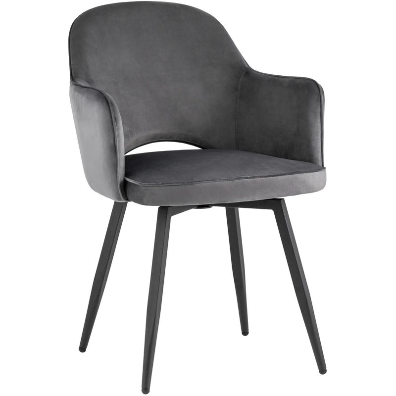 Стул SHARRON Вращающийся Серый Велюр