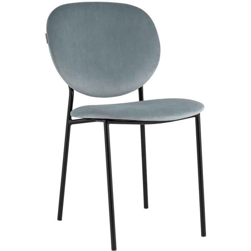 Стул Stanley Chair Пыльно-Голубой Велюр