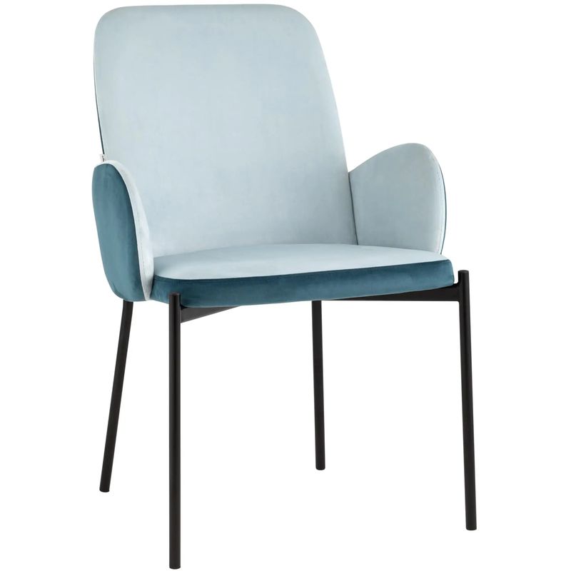 Стул Stanley Голубой Велюр