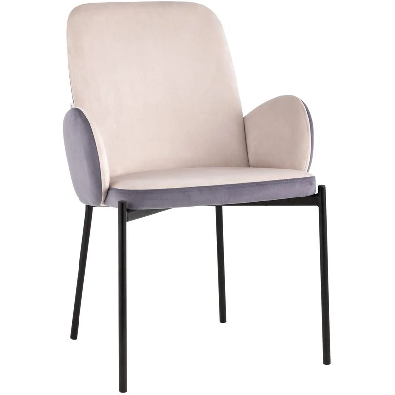 Стул Stanley Розовый Велюр Сиреневая спинка