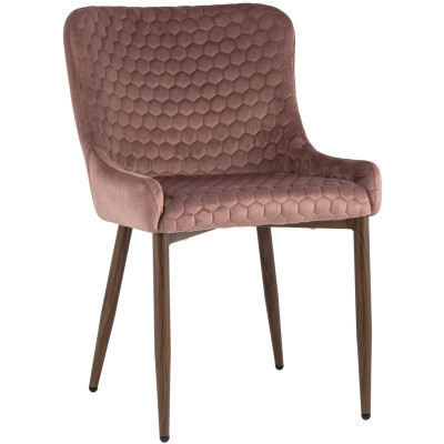 Стул Stitch Honey Chair Пыльно-Розовый Велюр