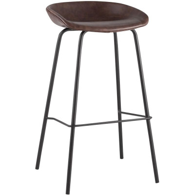 Стул Барный без Спинки Винтажная Коричневыя Экокожа Vendramin Bar Chair