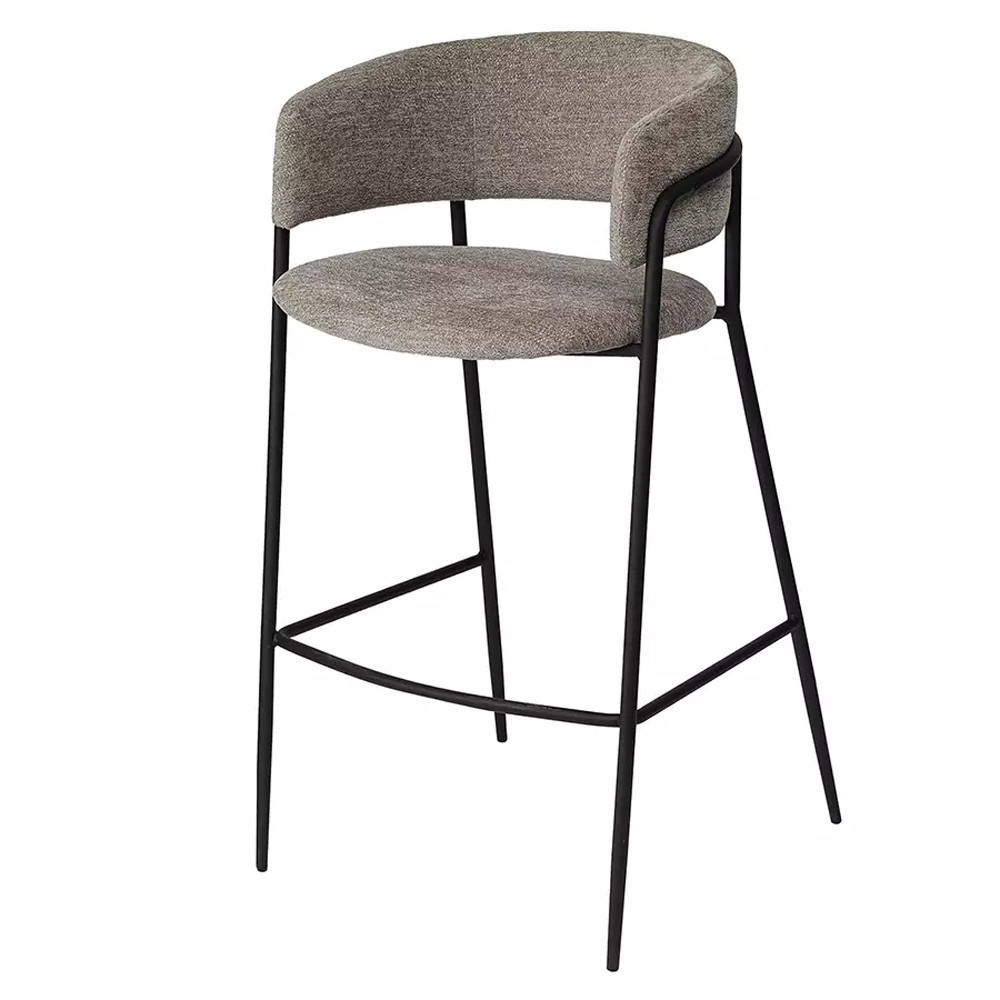 Стул барный с мягким сиденьем и спинкой Soft Chenille