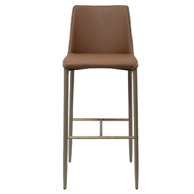Стул барный с терракотовой обивкой из экокожи Spectacular High Chair