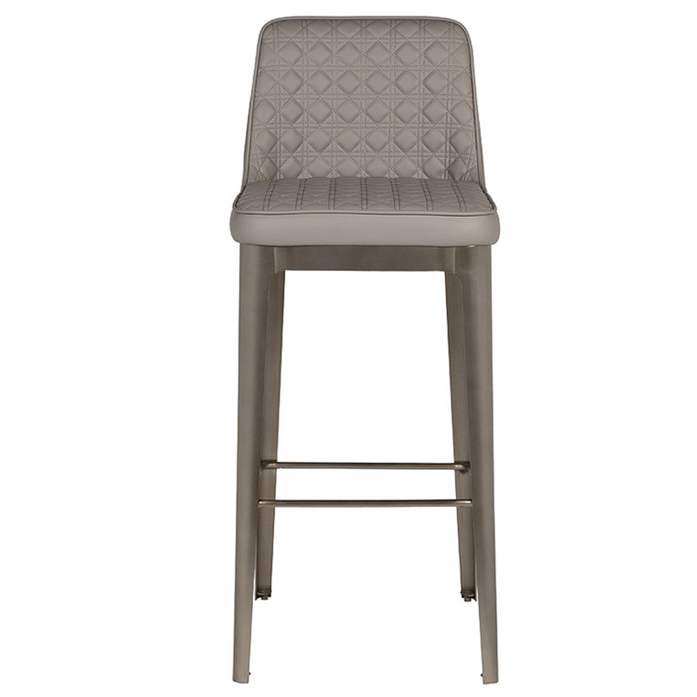 Стул барный светло-серый из экокожи Spectacular High Bar Stool