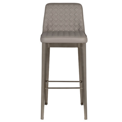 Стул барный светло-серый из экокожи Spectacular High Bar Stool