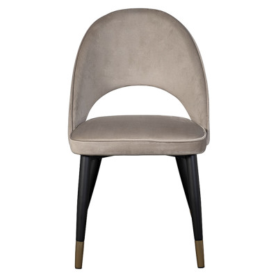 Стул велюровый серо-бежевый Schelde Gray Beige