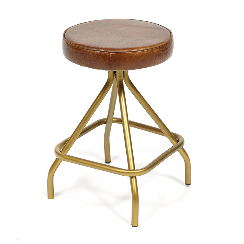 Стул из кожи буйвола Industrial leather stool