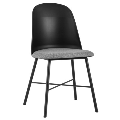 Стул из прочного пластика на металлическом основании Anora Black