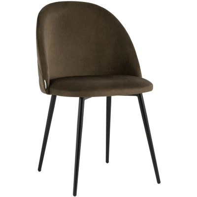 Стул Коричневый Велюр Miruna Leaf Chair